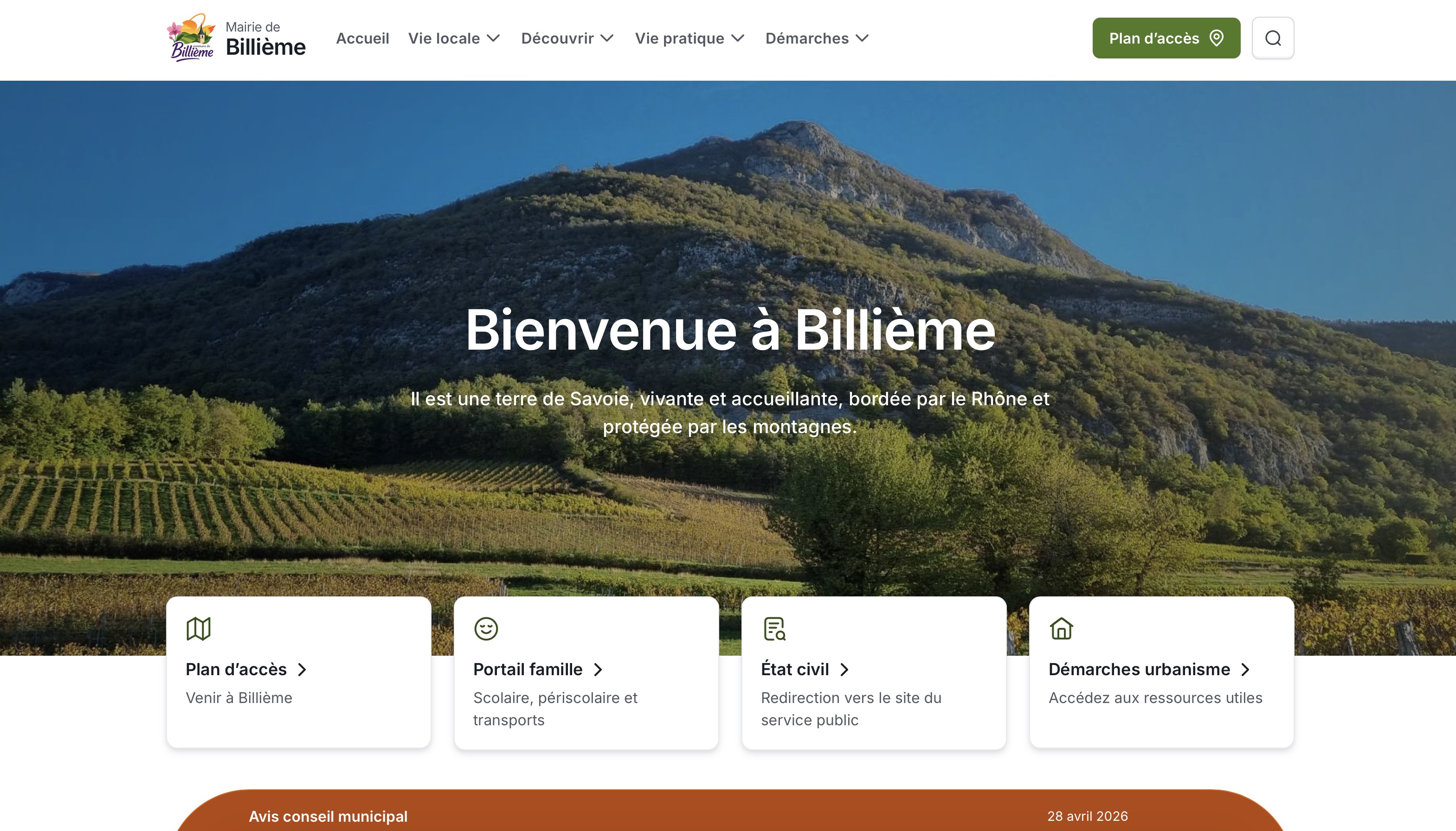 Nouveau site de la mairie de Billième